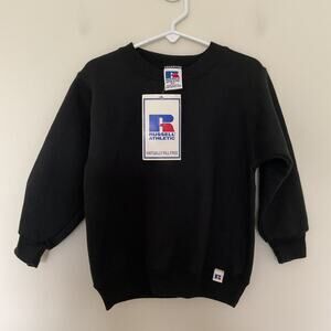 VTG 90s Made In USA russell athletic crewneck sweatshirt youth Sz S Black NWT